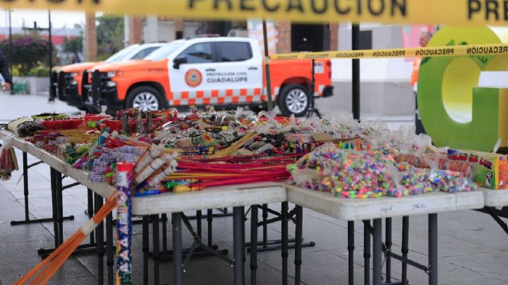 Decomisan 300 kilos de pirotecnia tras diversos operativos en Guadalupe