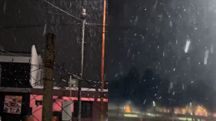 VIDEO: Se registra caída de nieve en Anáhuac, NL