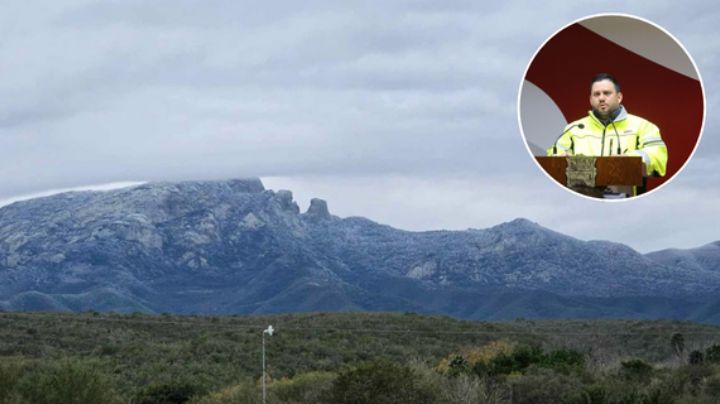 Se registra caída de aguanieve en montañas de Tamaulipas