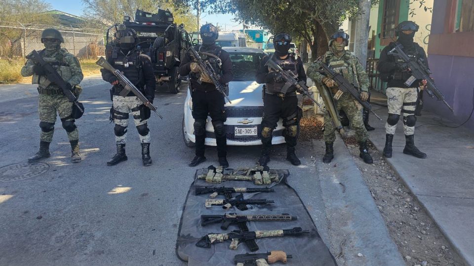 Armas de fuego aseguradas en General Zuazua