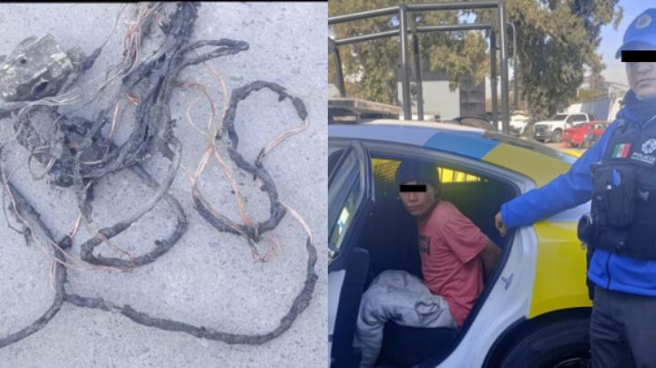 Arrestan a migrante por quemar cables en un puente peatonal de Monterrey