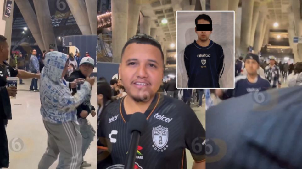 Violencia registrada al finalizar el juego Rayados vs Pachuca en el interior del Estadio BBVA