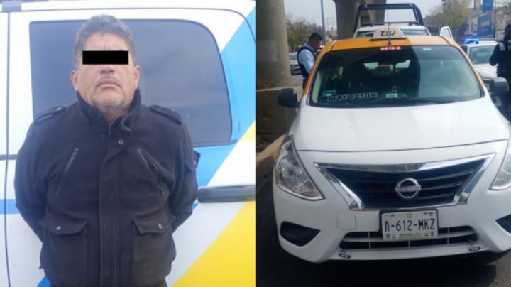 Detienen a hombre que conducía un taxi con reporte de robo en el centro de Monterrey