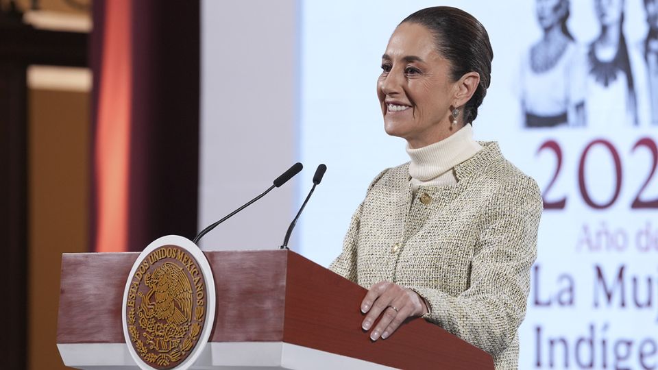 Claudia Sheinbaum, presidenta de México, en conferencia de prensa