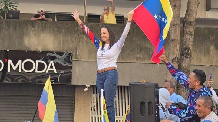 No tenemos miedo: María Corina Machado reaparece en protesta contra Nicolás Maduro