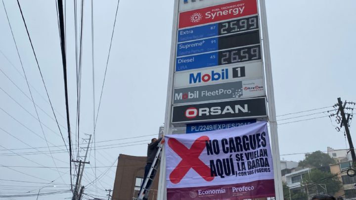 Profeco pone sello a gasolinera por alto precio en San Jerónimo, Monterrey