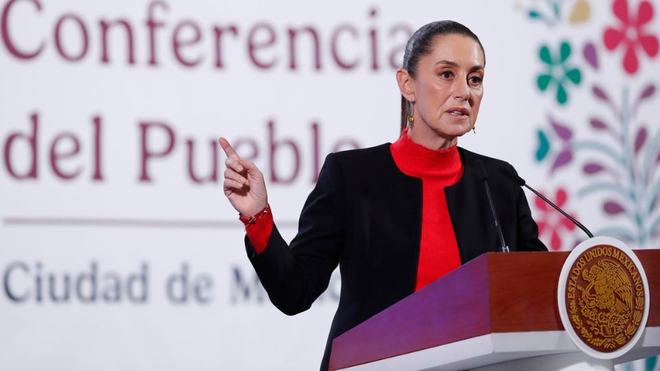 Claudia Sheinbaum, presidenta de México, en rueda de prensa