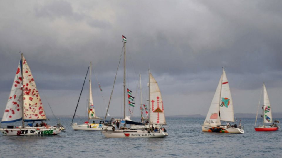 Flotilla sale del puerto de San Giovanni Li Cuti en Catania, Sicilia, al sur de Italia, el pasado 27 de septiembre.