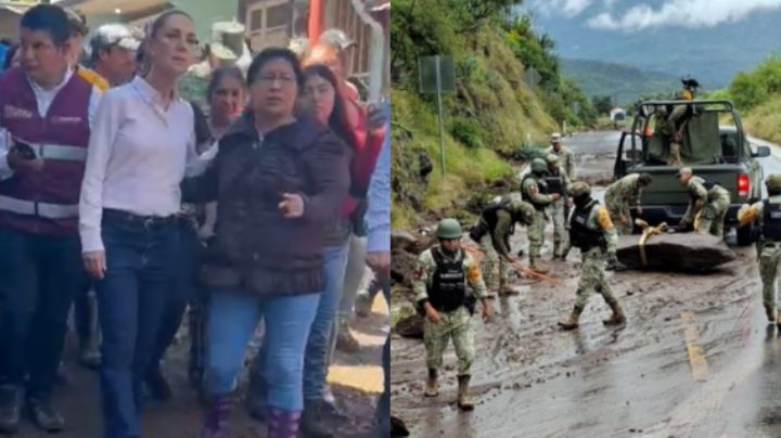 Sheinbaum visita Puebla, Veracruz e Hidalgo tras inundaciones