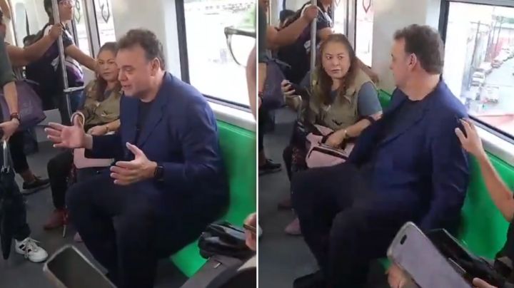 Video: Usuarios captan a David Faitelson viajando en el Metro de Monterrey
