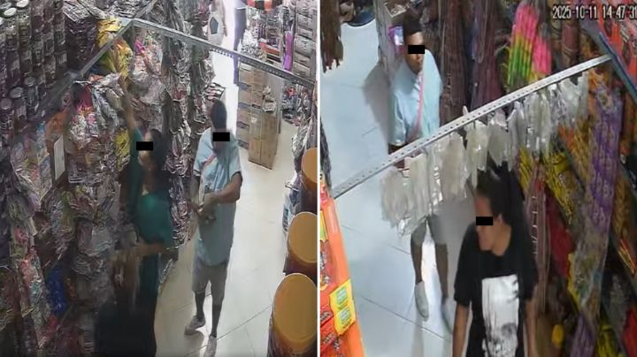 Alerta en Montemorelos: Captan a farderos sustrayendo productos de dulcería