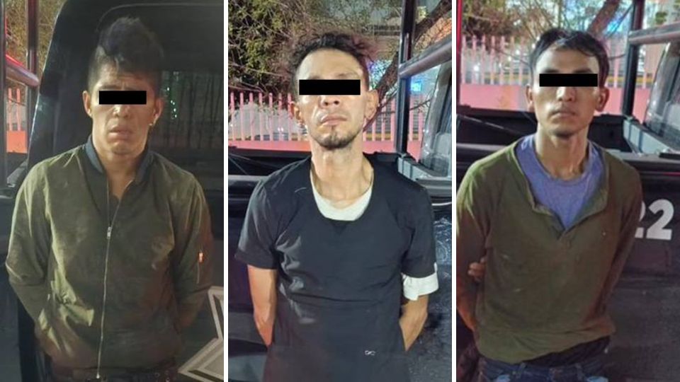 Hombres detenidos por robo en Monterrey