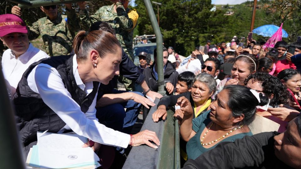 La presidenta de México recorrió algunos municipios de Querétaro afectados por las lluvias.