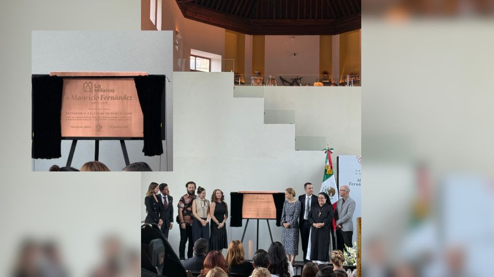 Se develó una placa en honor a Mauricio Fernández Garza.