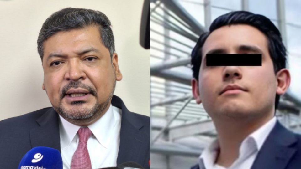 Luis Enrique Orozco, vicefiscal de Ministerios Públicos, y Víctor Hugo “N”, de Grupo Peak.