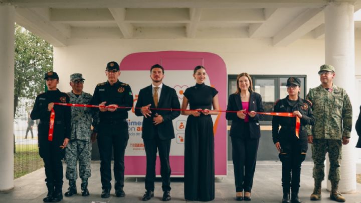 Inaugura Mariana lactario en campo de Fuerza Civil