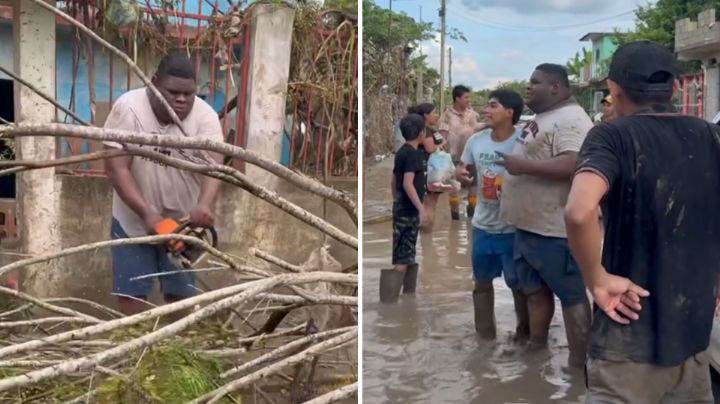 Comediante apoya y ‘lleva sonrisas’ a familias afectadas por lluvias en Veracruz