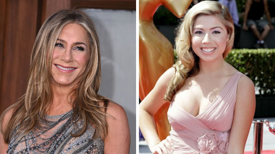 Las actrices Jennifer Aniston y Jennette McCurdy.