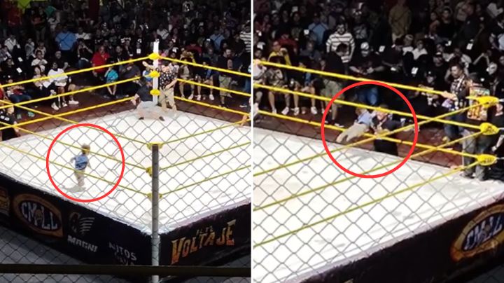 Niño pequeño se roba el show con impresionante lance de lucha libre en Monterrey