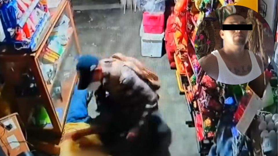 Hombre es detenido tras atacar a dueño de tienda en Montemorelos