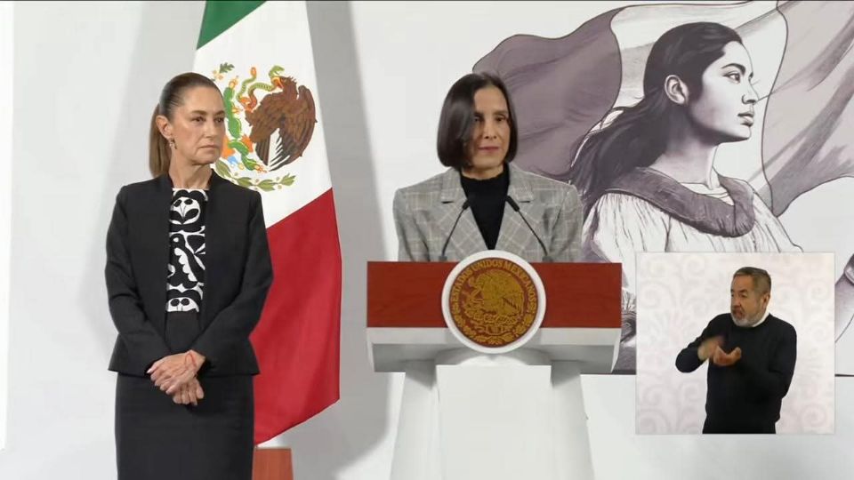 La presidenta de México, Claudia Sheinbaum y la secretaria de Energía, Luz Elena González.