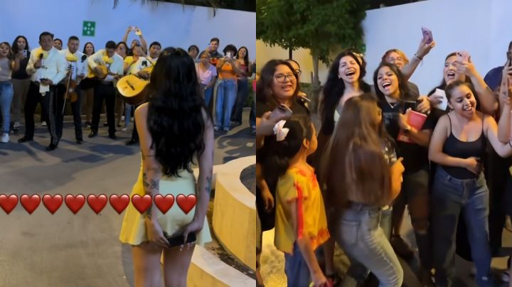 Entre mariachis y aplausos: Fans sorprenden a Cazzu con emotiva serenata en Mérida