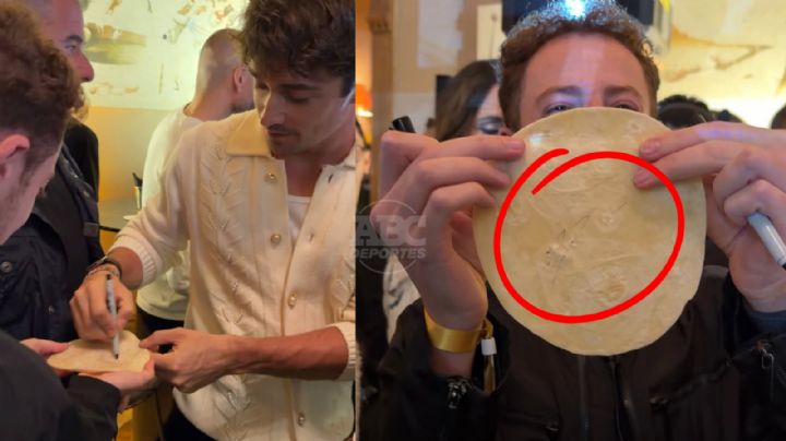 Charles Leclerc firma una tortilla previo al GP de México; influencer anuncia sorteo