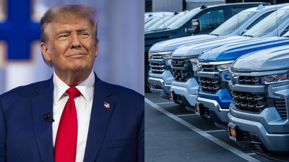 Trump afirma que GM y Ford le agradecieron los aranceles a camionetas de México y Canadá.