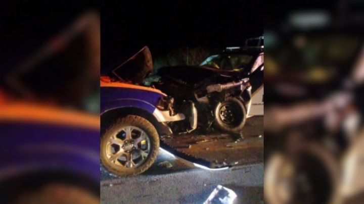 Choque frontal entre patrullas deja ocho policías lesionados en el sur de NL