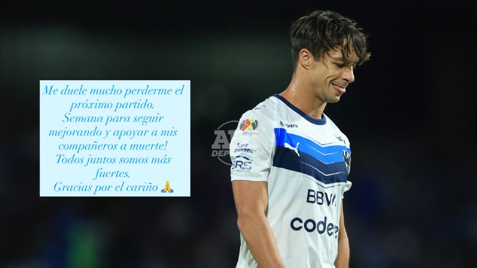 El jugador de Rayados fue expulsado al minuto 23 por una falta sobre José Paradela.