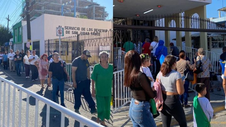 Devotos abarrotan Santuario de San Judas Tadeo en Monterrey y le agradecen por milagros