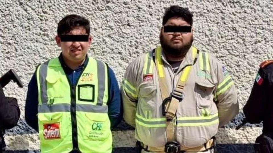 Falsos trabajadores de CFE detenidos en Monterrey