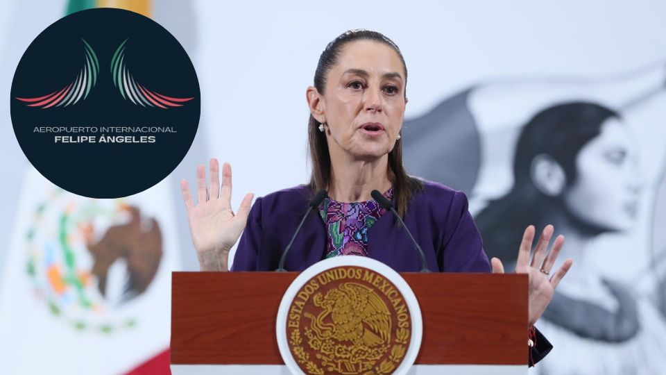 Claudia Sheinbaum, habla durante una rueda de prensa en Palacio Nacional