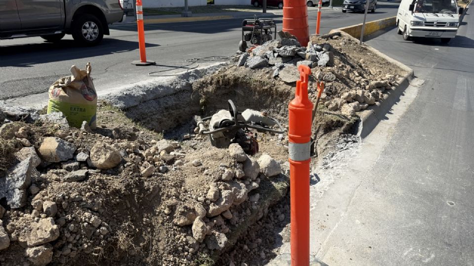 Las obras en los camellones de la avenida Alfonso Reyes ya iniciaron.