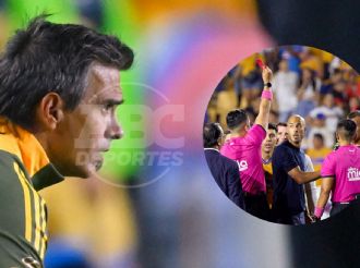 Molestia en Tigres por el arbitraje; Velázquez no entiende la expulsión de Pizarro