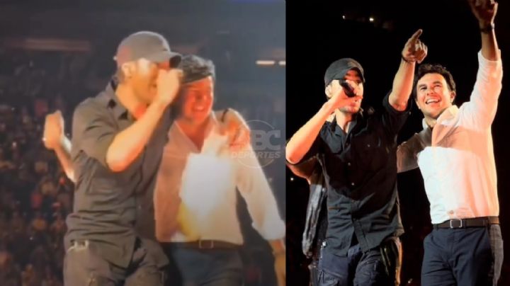 'Checo' Pérez comparte escenario con Enrique Iglesias en Guadalajara
