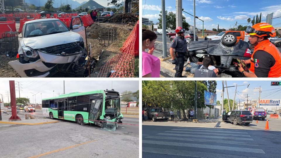 Los percances se registraron en el área metropolitana de Monterrey.