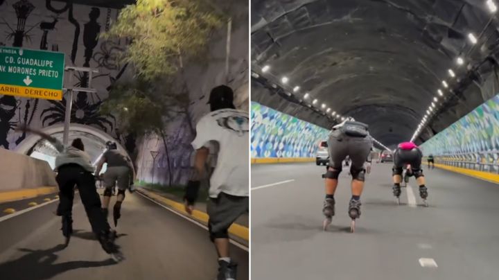Video: Jóvenes se graban patinando dentro del Túnel de la Loma Larga