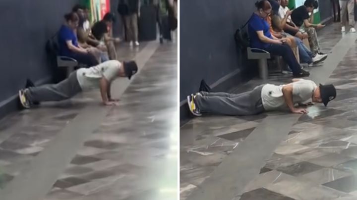 Video: Captan a usuario ejercitándose en la estación Padre Mier de Metrorrey