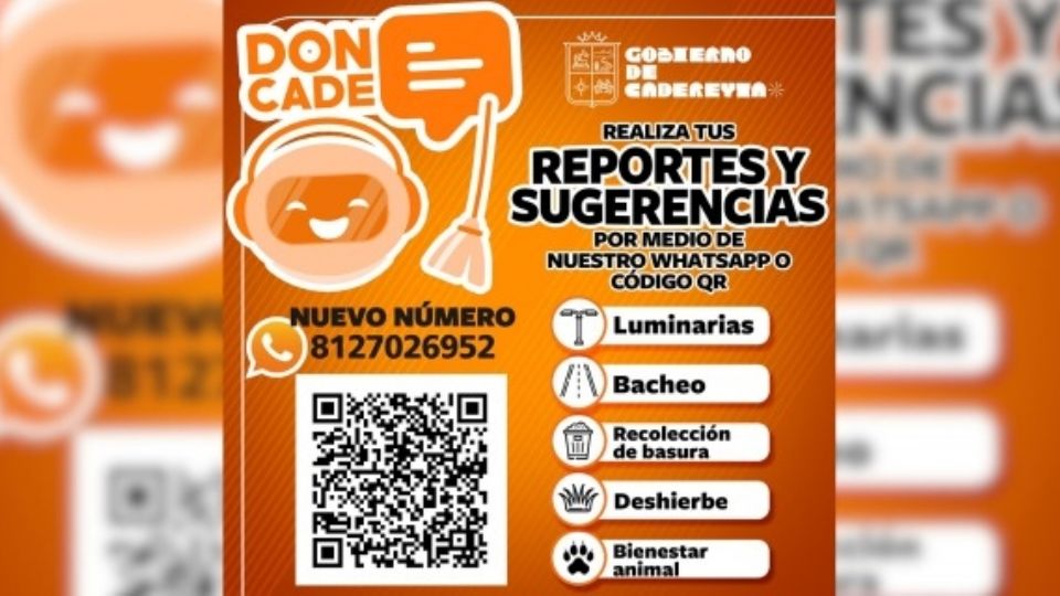 El municipio de Cadereyta actualizó su bot de atención ciudadana