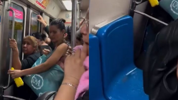 Usuarios del Metro en Monterrey sufren la lluvia hasta en el interior de los vagones | VIDEO