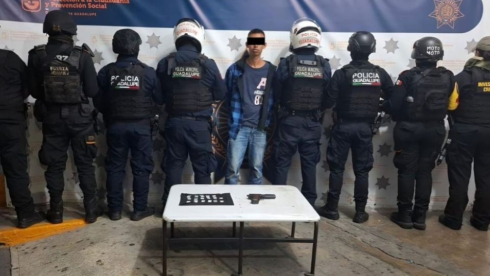 Hombre detenido en Guadalupe acusado de ser líder narcomenudista.