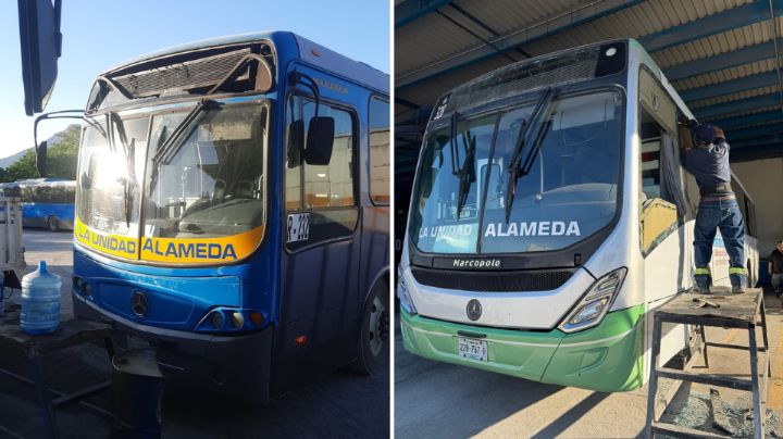 Ruta 232 restringe servicio a colonia de García por vandalizar camiones