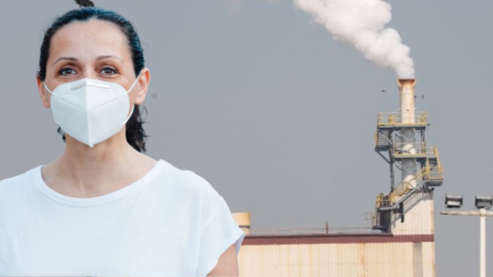Uso de cubrebocas ante la contaminación.
