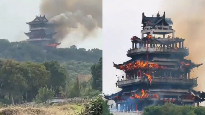 Se incendia el milenario Templo Yongqing, en China