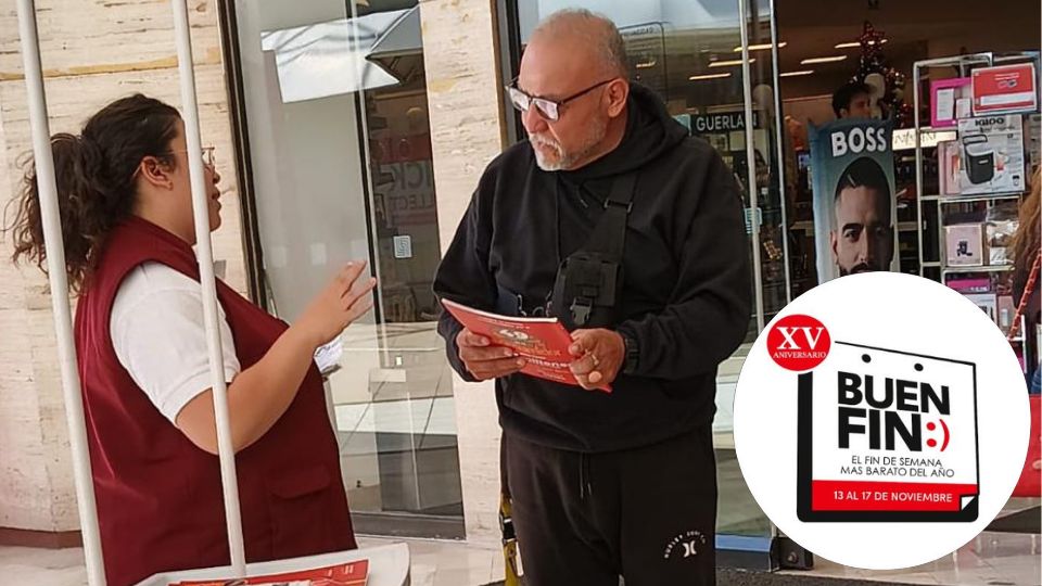 Cliente atendido por personal de la Profeco durante el Buen Fin | Profeco