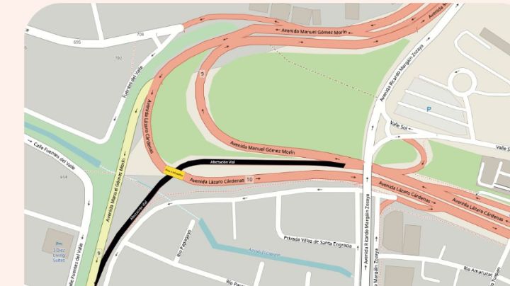 San Pedro cerrará carril que conecta avenida Lázaro Cárdenas con Manuel Gómez Morín