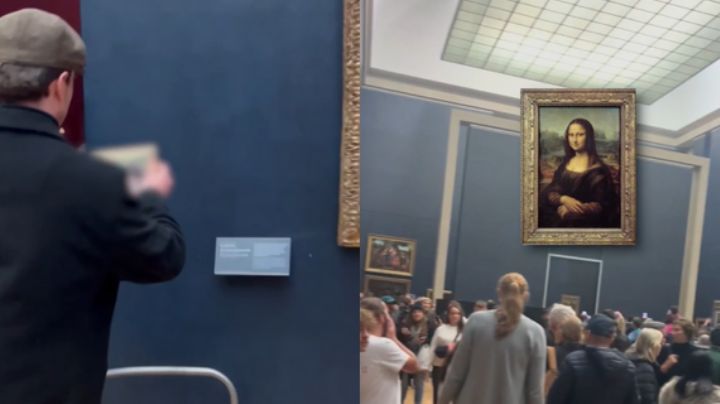 Tiktokers burlan seguridad en Museo del Louvre y pegan su foto al lado de la Mona Lisa
