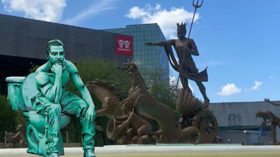 Una estatua acompañada de un código QR colocado en el piso, buscó invitar a la ciudadanía a reflexionar sobre la crisis de saneamiento que afecta a millones de personas en el mundo,