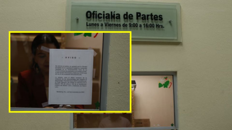 Oficialía de Partes del Congreso local.